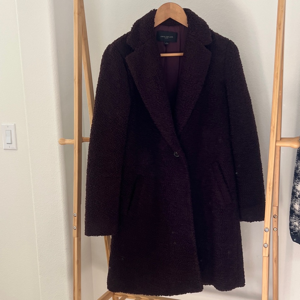 Ann Taylor Factory Women's Dark Brown Teddy Jacket